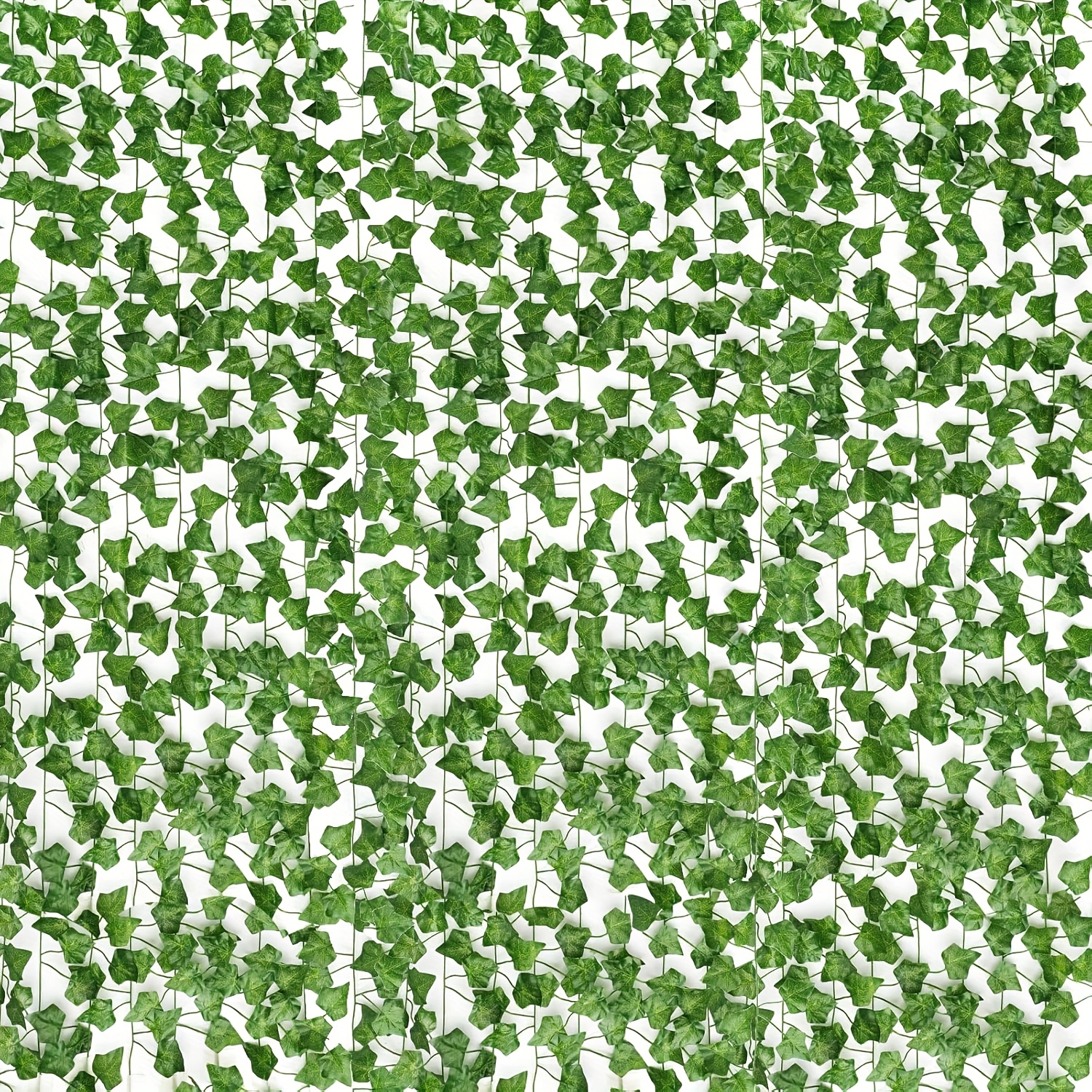 Image of 30/40 Pack Fake Ivy Vines For Bedroom Decor, Artificial Green Vine Leaves Hanging Plant For Wedding Party Garden Greenery Aesthetic Decor Outdoor Indoor Wall Decoration