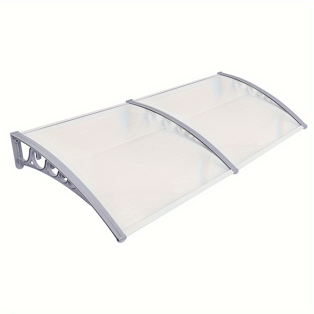 Markisfot 80x240cm Aluminiumprofil Markiskiva Polykarbonat Hålig PC-skiva för Fönster Balkong Gårdsplan Terrass…: retailer-supplied image