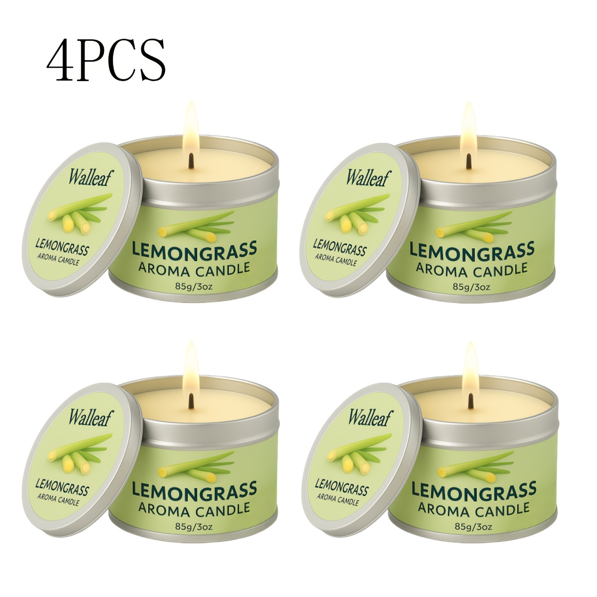 2/4pcs Scented Soy Candles 85g, , 3oz Soy Wax - Fragrance Suitable For Indoor And Outdoor Use, Fresh Herbal Scent, Father's Day, Summer, Single Jar 12h, Christmas, Halloween