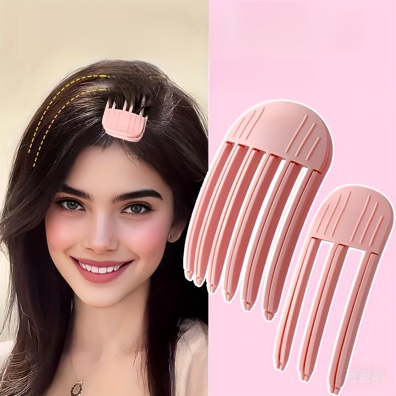 

Fluffy Hair Root High Plastic Comb Hair Clip Forehead Bangs Styling Lazy Person Traceless Hair Clip