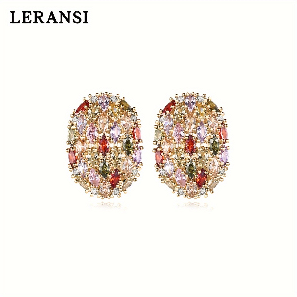 Colorful Sparkling Multicolor Women's Stud Earrings