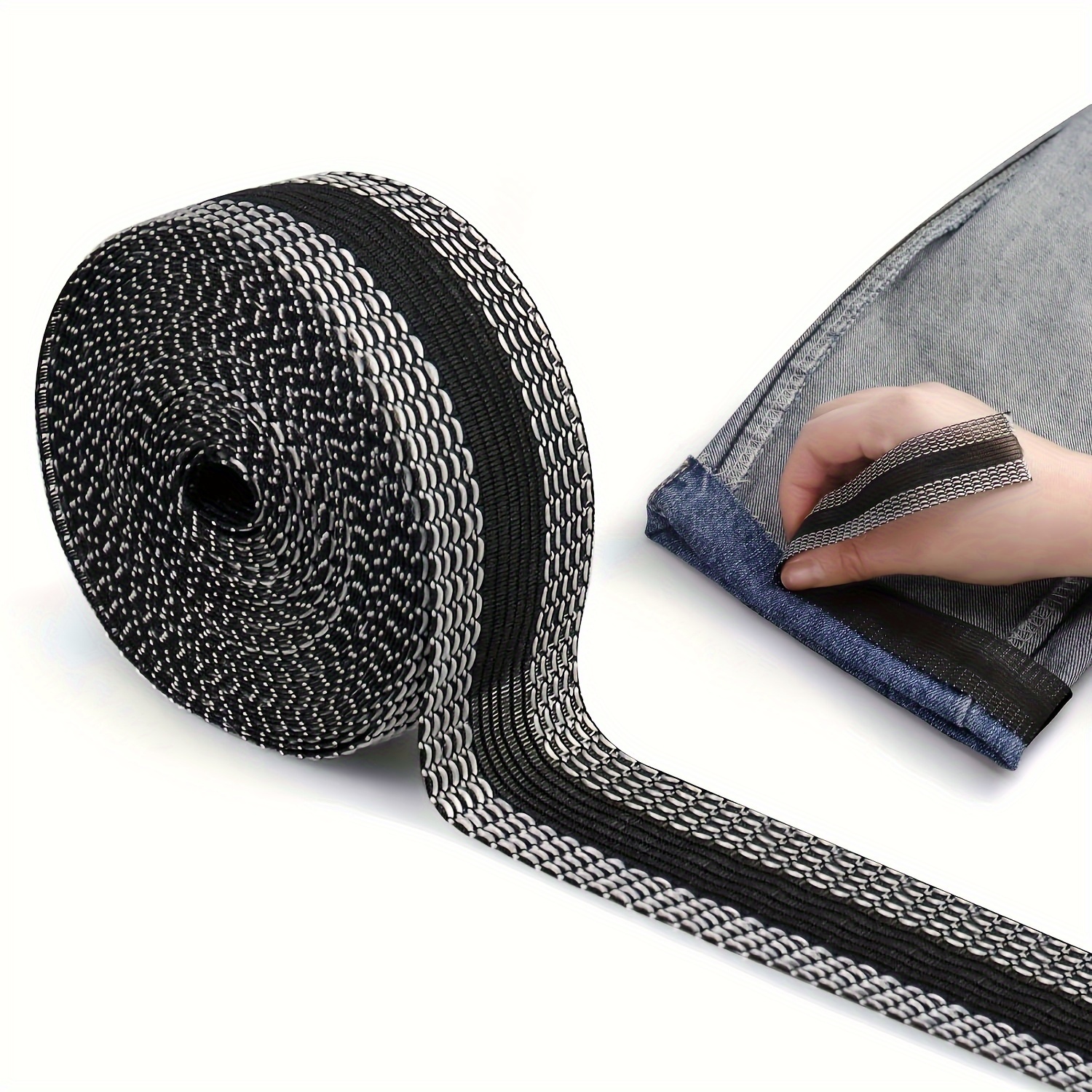 

Gdgdsy Waterproof Hemming Tape - 1 Roll, 16.4 Ft Black Fusible Iron-on Adhesive Hem Tape For Pants, Trousers, Jeans, And Suit Edges Modification