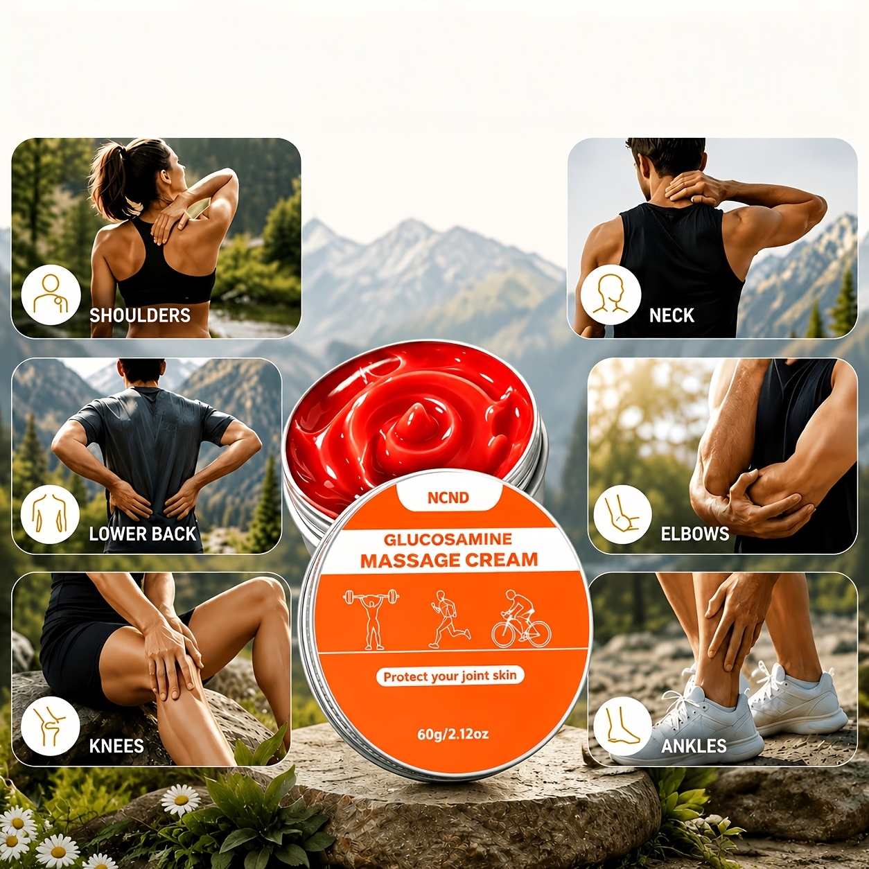 warming massage body cream   moisturizing soothes skin discomfort nourishes shoulders back elbows and knees Product details 0
