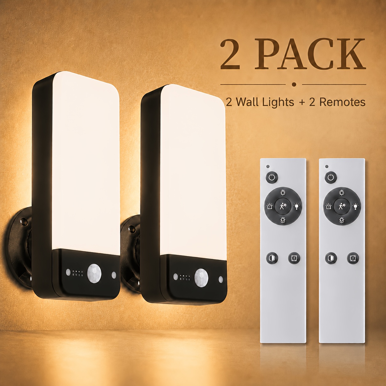 Image of Large Capacity Battery Sensor Light With Remote Control, Ip65, Dimmable 3000k-6000k Cct, 9000mah Battery, 3-7m 120-degree Motion Sensor Timer For Bedroom