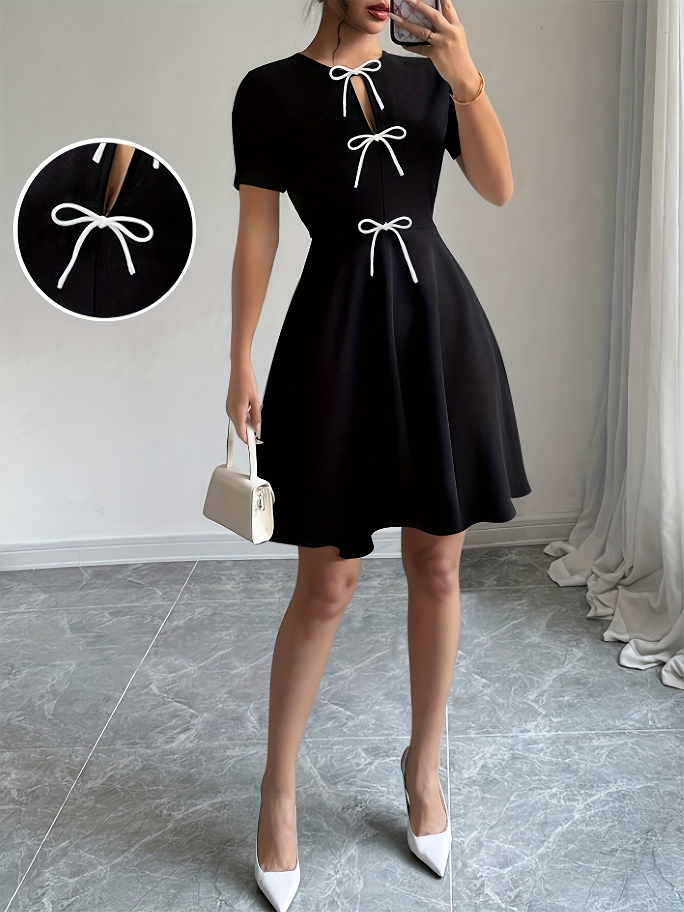 bow tie dress sold on Temu United States bow tie dress sold on Temu United States