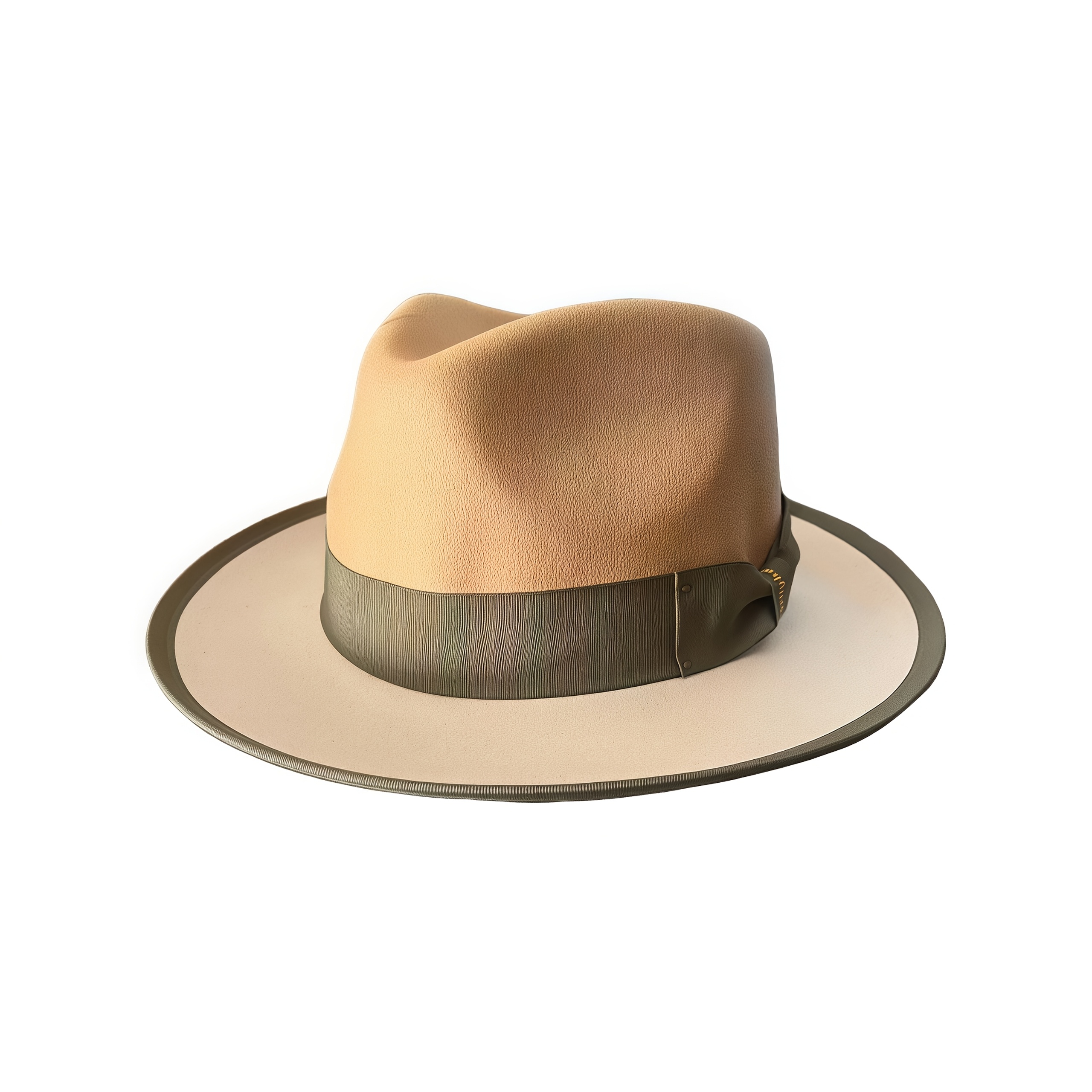 Men's Retro Felt Fedora Two-Tone Patchwork Hat