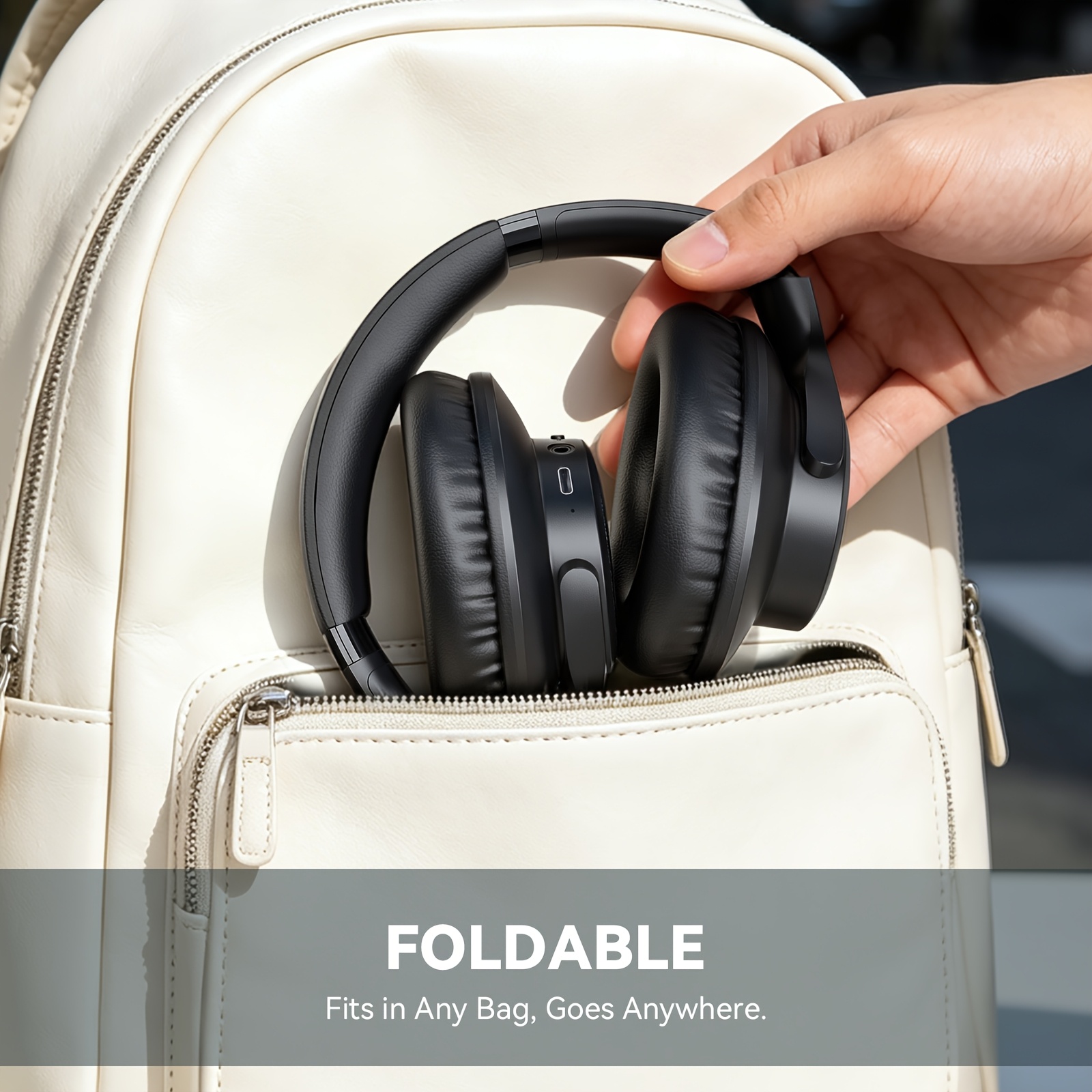 KVIDIO Bluetooth 6.0 Wireless Headphones, 65 Hours Playtime, Sealed Type, Microphone Included, Soft Earmuffs &Light Weight for Prolonged Waring for PC/Travel/School/iPad