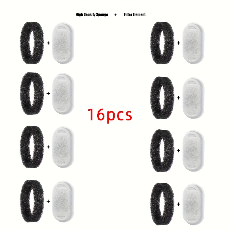 TEMU Compatible For Stainless Steel Cat/dog Water Fountain Filter - Replacement Filters, Adjustable Flow Pet Fountain With , No - For Drinking System (fountain Not Included)