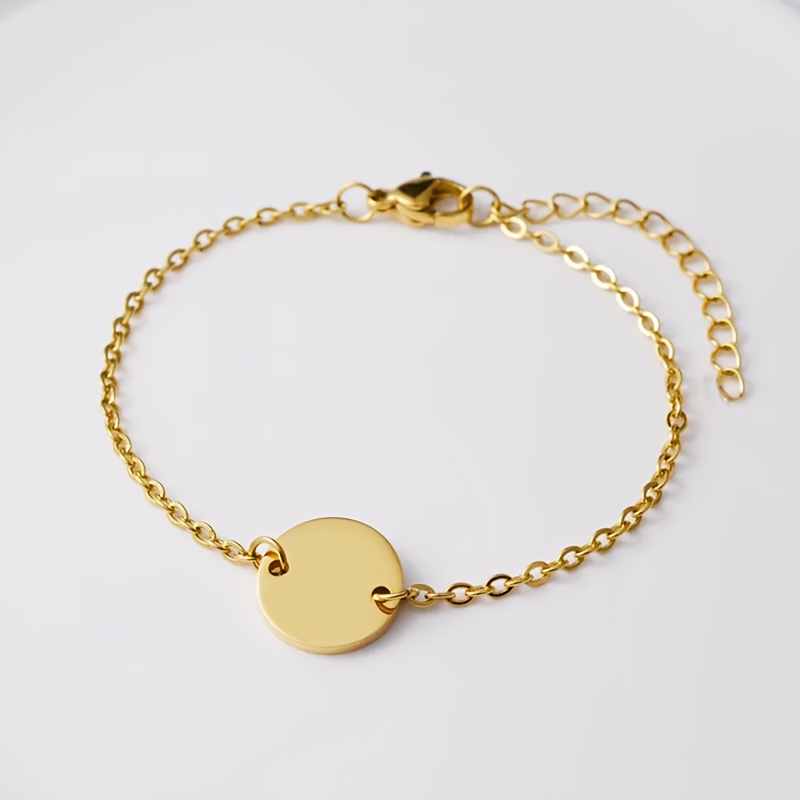 TEMU Bracelet Gravé Personnalisé - Options de Personnalisées - Un Cadeau Unique pour Amis, Parents ou Couples - Parfait pour des Anniversaires