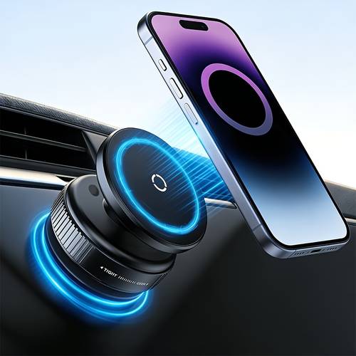 Ultra-Stable Magnetic Car Phone Holder - Dual-Sided Suction Cup, 360° Free Rotation, ABS Material, Adjustable Multi-Angle Design, No Needed, Universal Smartphone Sizes | Auto Phone Mount.