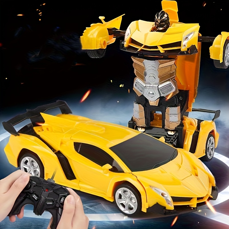 Remote Control Transforming Car-robot Toy, Electric Remote Control Robot Deformed Car, Car Model, Outdoor Sports Toy, USB Rechargeable Battery Christmas, Halloween, Birthday Gift