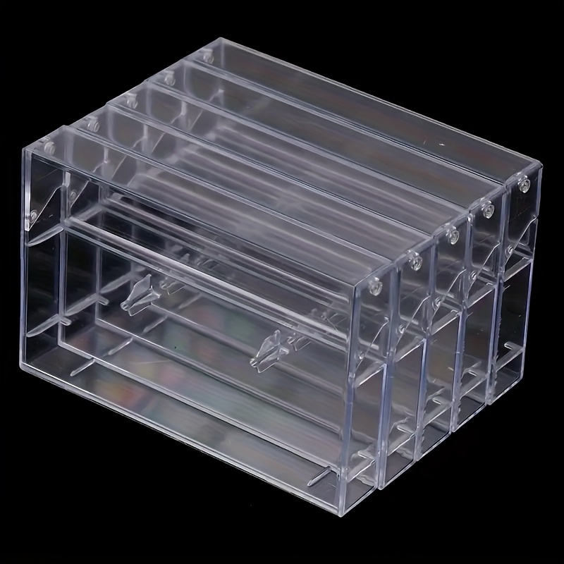 3/5/8/10pcs Blank Cassette Tape Storage Box, Durable PS Material, Transparent Audio Tape Organizer, Dustproof Cassette Case