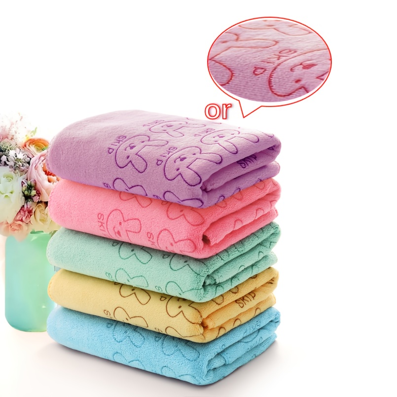 5pcs Pet Colorful Bath Towel Set