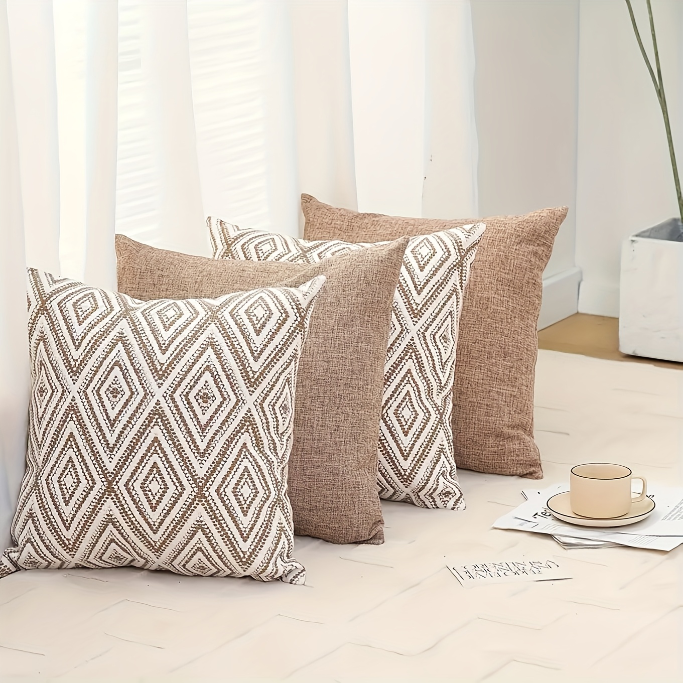 2d 4pcs throw pillow covers 17 x 17 inch bohemian Temu