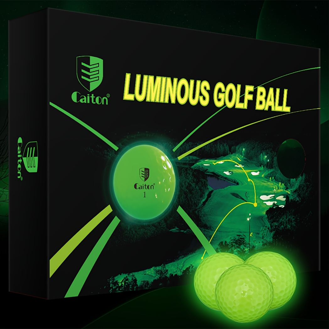 12/6/3 Caiton Fluorescentne Nočne Golf Žogice – Svetleče & Trajne, Visoka Vidljivost, Občutek, Dolgega Letenja, Popolne za Nočno in Dnevno