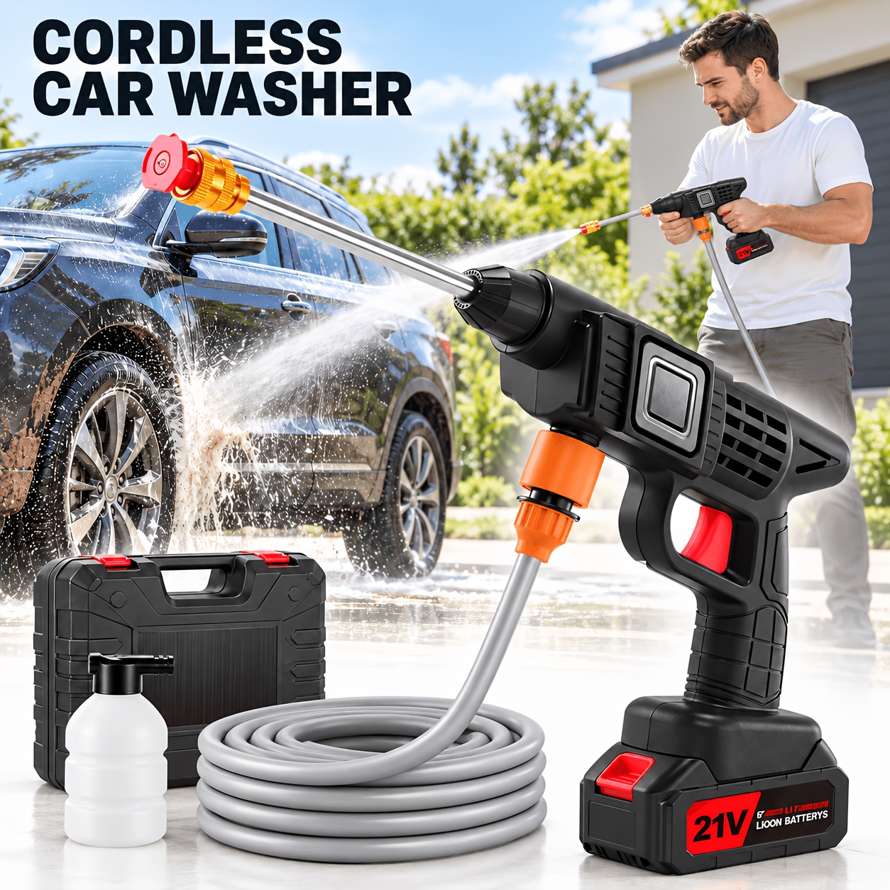 cordless pressure washer portable sold on Temu United States