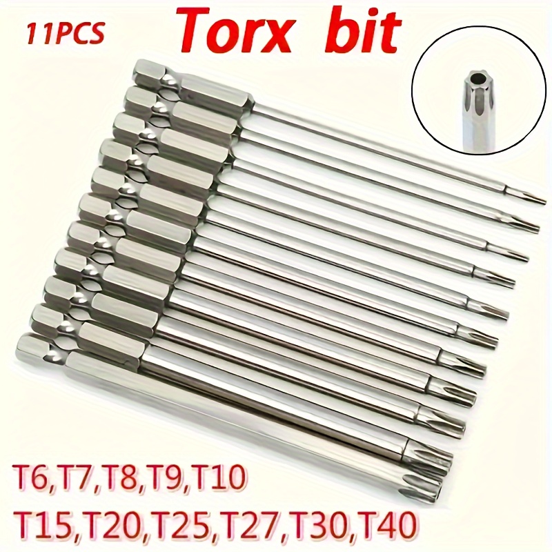 

11pcs 75mm Screwdriver Bit Set - 1/4 Hex Bit Adapter Hex For Fastening