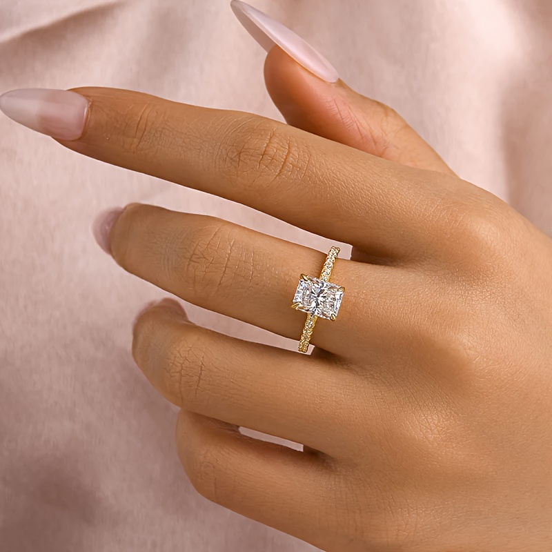Women's Moissanite 1/2/3 Carat 925 Silver Ring