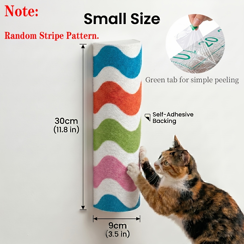 TEMU 【猫用】壁掛け爪とぎポール 自己粘着式 家具保護 爪とぎボード 耐摩耗性・耐ス素材 ドリル不要 壁掛け式デザイン マルチカラー展開 ソファの側面、キャビネットの角に最適