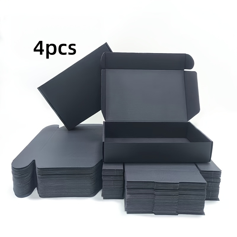 TEMU 4-pack Corrugated Shipping Boxes, 7.9x5.1x1.6 Inches Foldable Mailing Boxes, Small Cardboard Mailer Boxes For Gift Packaging Craft Storage,