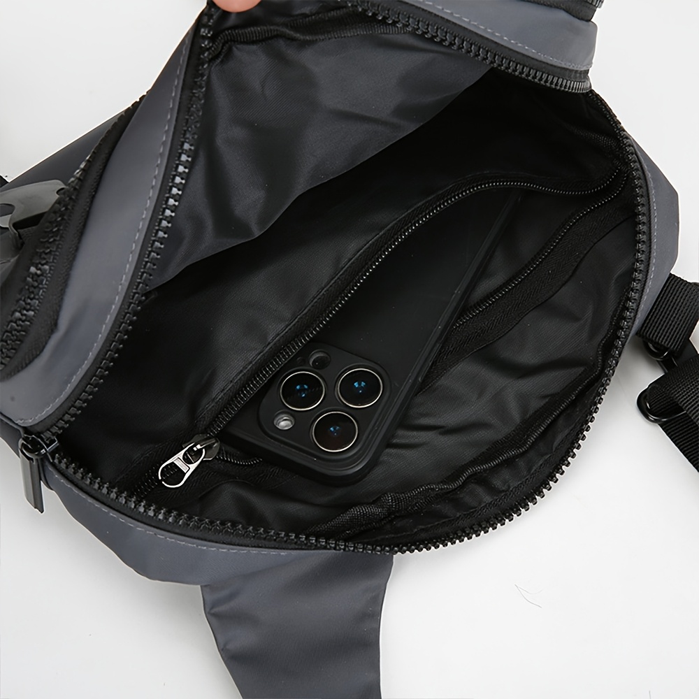 HUOHUO Men's Large-Capacity Multi-Pocket Chest Bag - Adjustable Crossbody Tote with Shoulder Strap, Suitable for Commuting, Travel &, Casual Carryall, for Smartphones/Tablets/