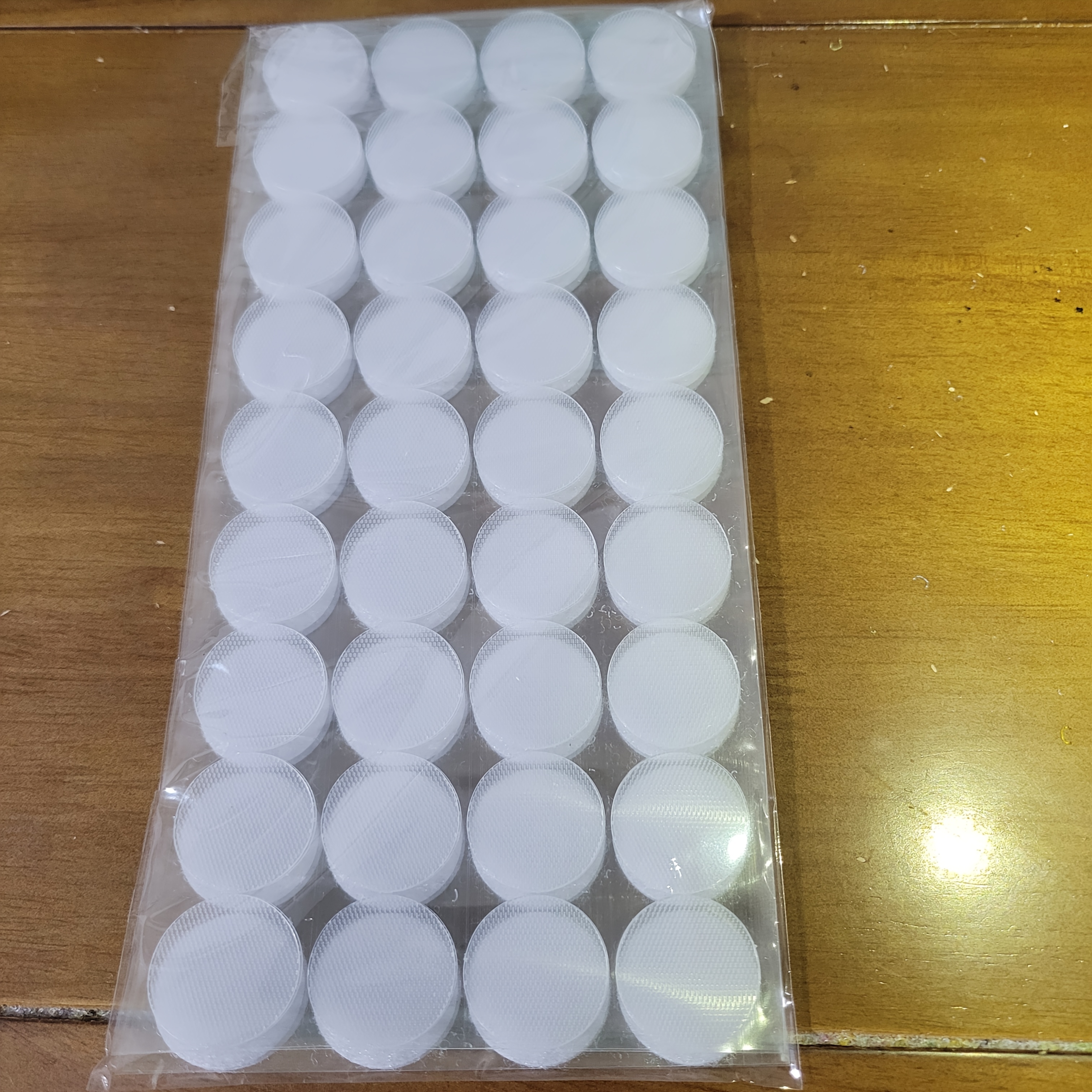 TEMU Attaches auto-agrippantes transparentes-blanches de 20 mm et 25 mm pour bricolage, autocollants à points réutilisables à forte non desséchants