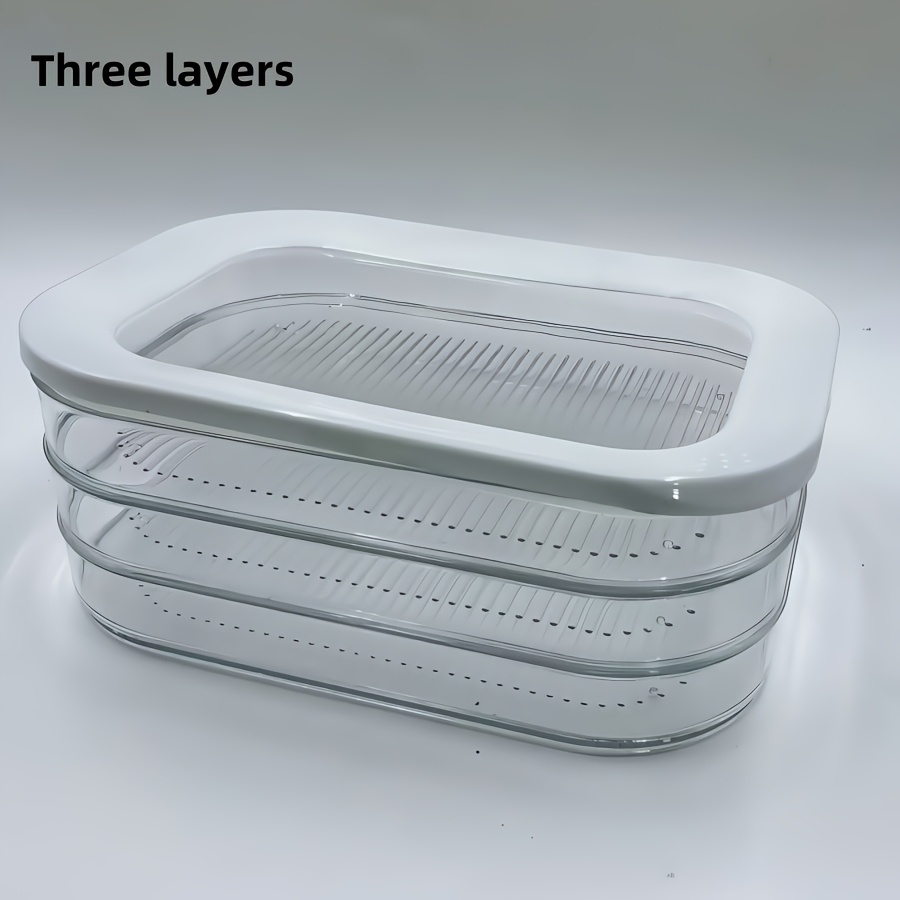 TEMU 1-4-layer Stackable And Cheese Storage Cassette With Lid, Storage Container For Refrigerator-suitable For Cold Slices, , Lunch Meat, Preparation