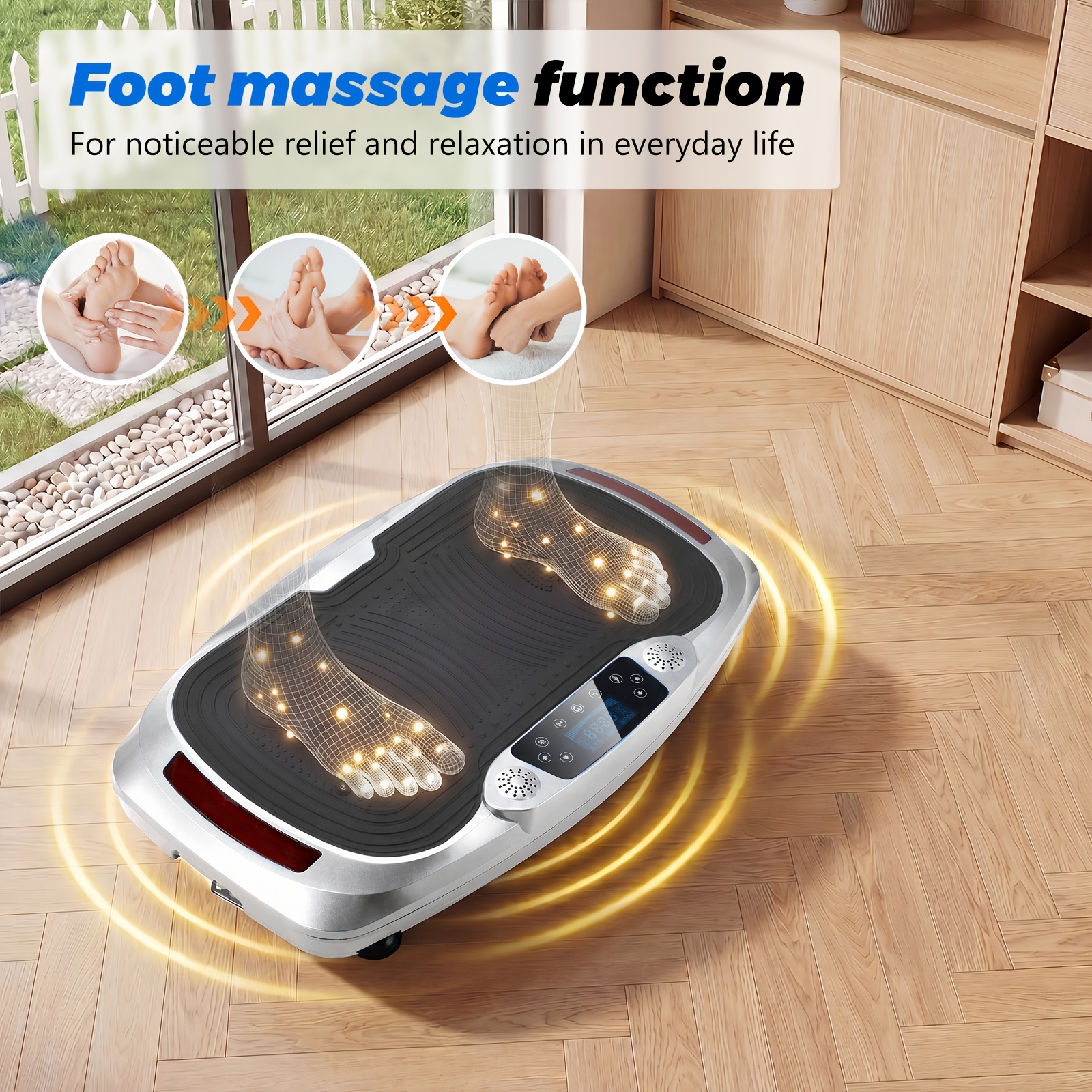 Multi-Function Vibration Plate Gym Equipment, 120-Level Intensity