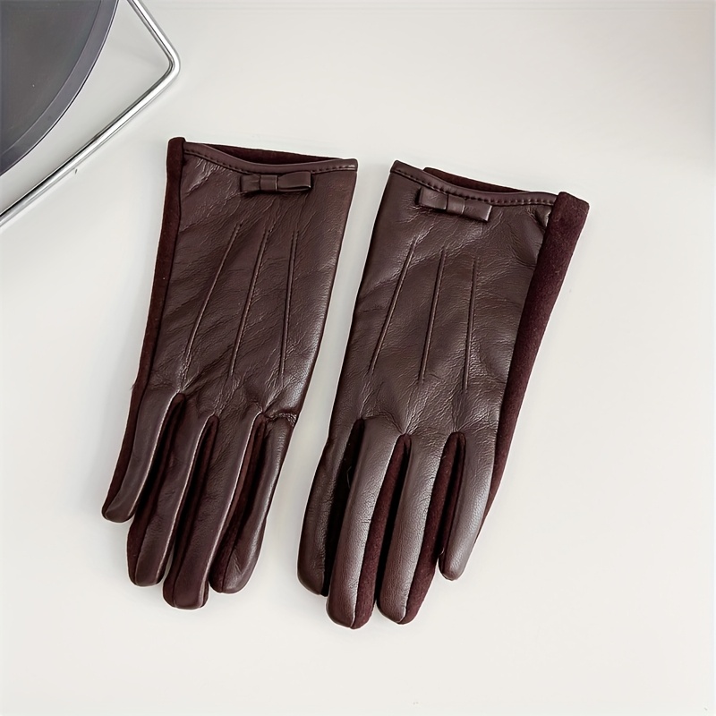 TEMU 1 Paire de Gants Décoratifs à Nœud, Disponible en Couleurs Multipliées, Texture Chaude et , Adaptés aux Occasions Quotidiennes et Festives