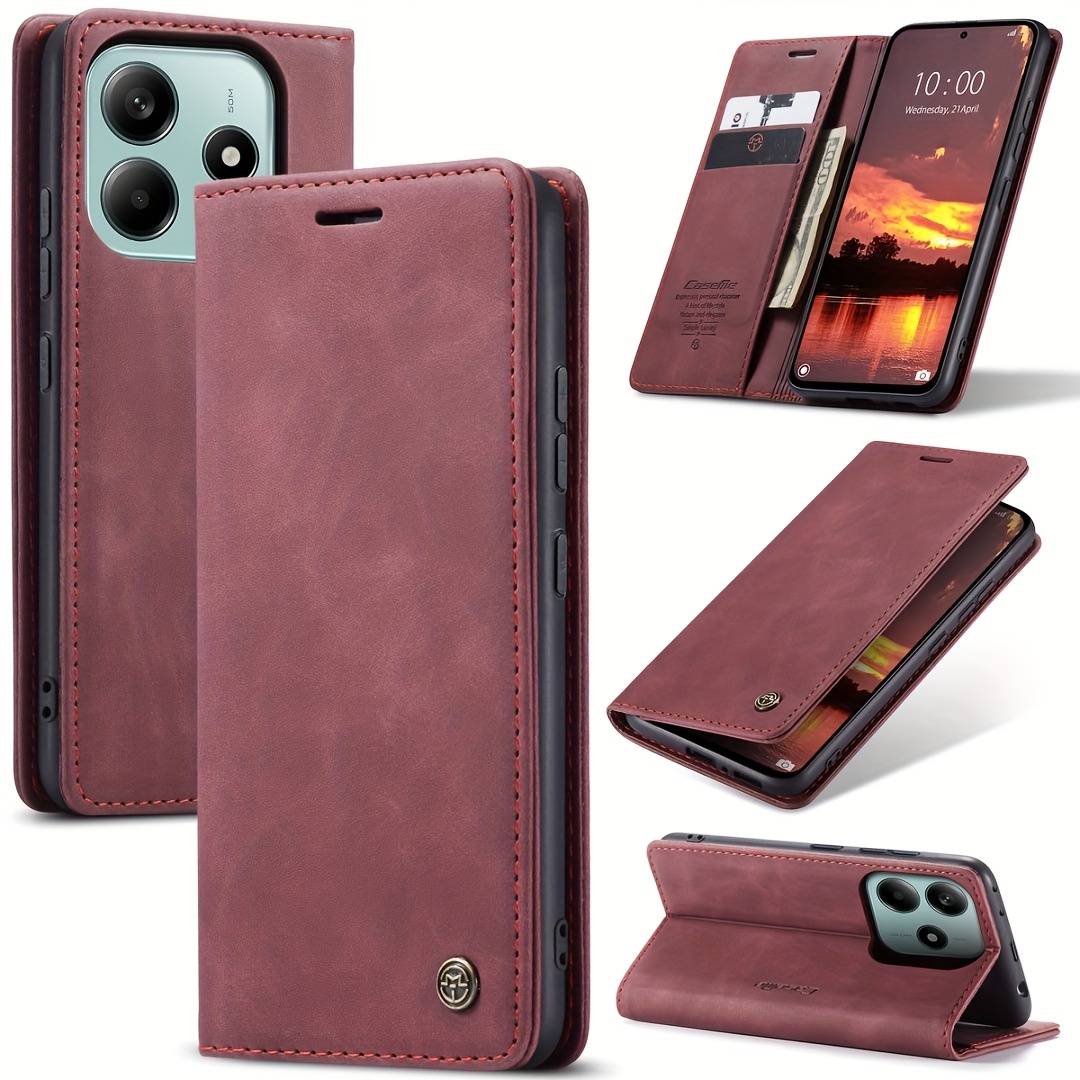 Cover Compatibile Con Xiaomi Redmi Note 14 4G, Resistente Pelle PU Flip Libro Custodia [Protezione Completa] [Slot Per Scheda] [Funzione Di Supporto]- Gatto - Foto 8