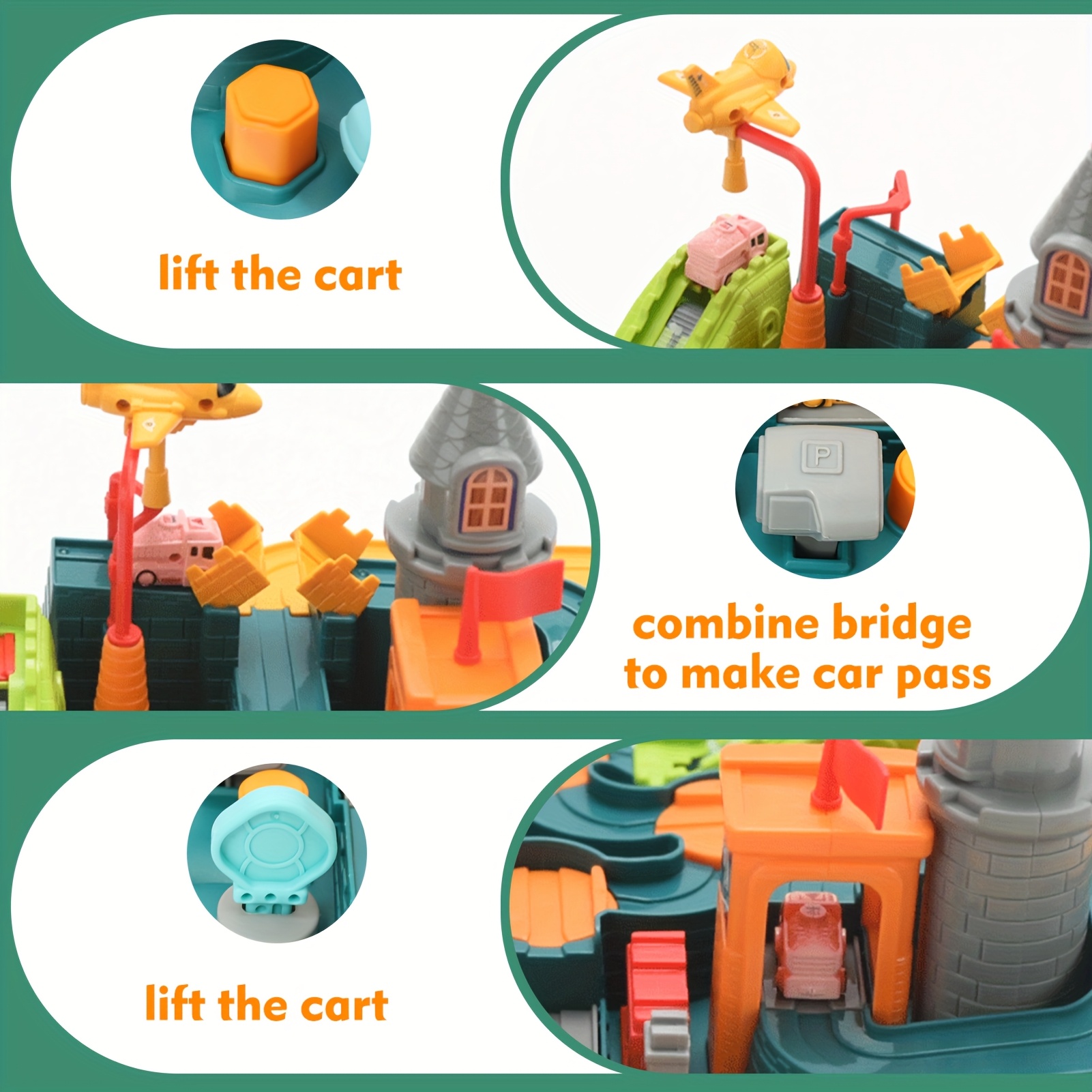 Kids Race Tracks Toys for Toddlers Boys, Car Adventure Toy for Age 3 4 5 6 7 Years Old Kids, Puzzle Rail Car, City Magnet Playsets, Preschool Educational Car Games, Ideal Christmas/Birthday Gifts Toys