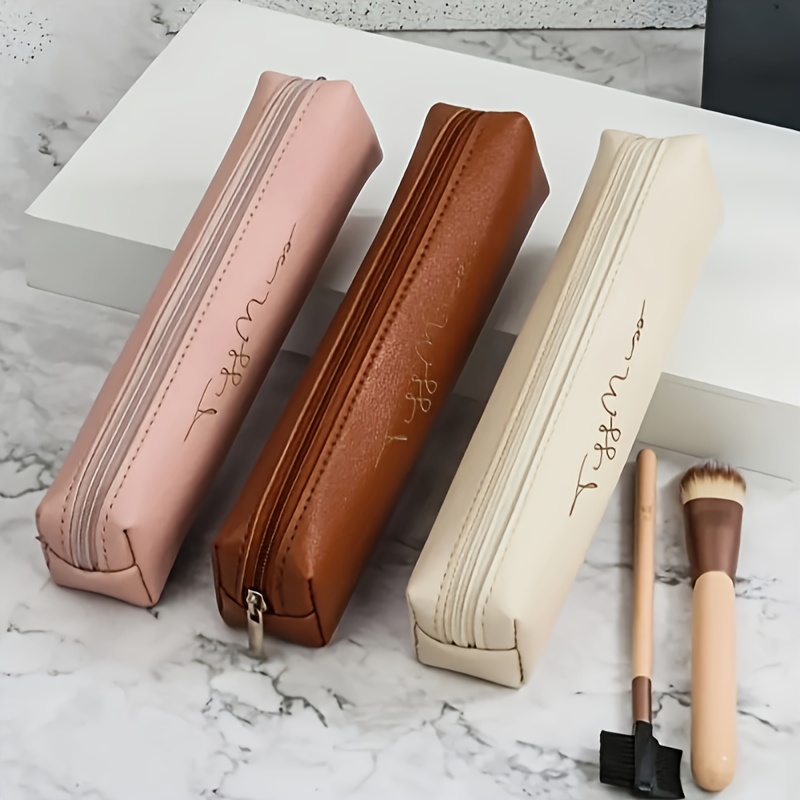 personalized leather cosmetic pencil case Temu Sweden