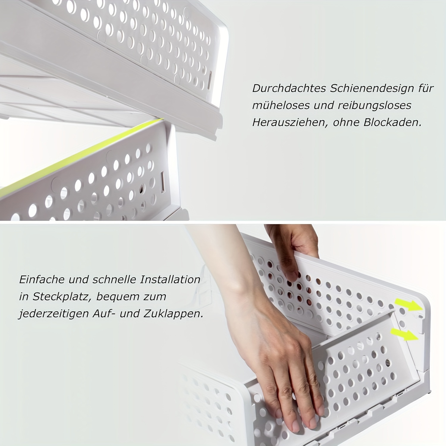 Lot De 4 Boîtes De Rangement En Plastique, Paniers D'étagère, Boîtes De Rangement