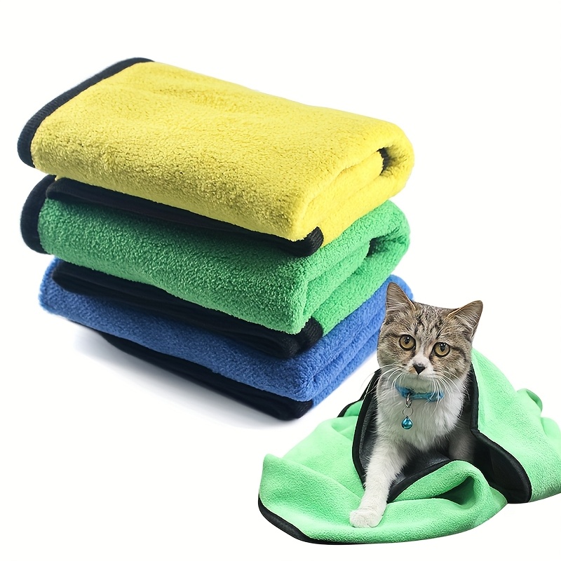 

Quick-drying Pet Towel Absorbent Pet Bath Towel For Dogs Cats Soft Fiber Dog Towels Pet Cat Blanket Pet Supplies