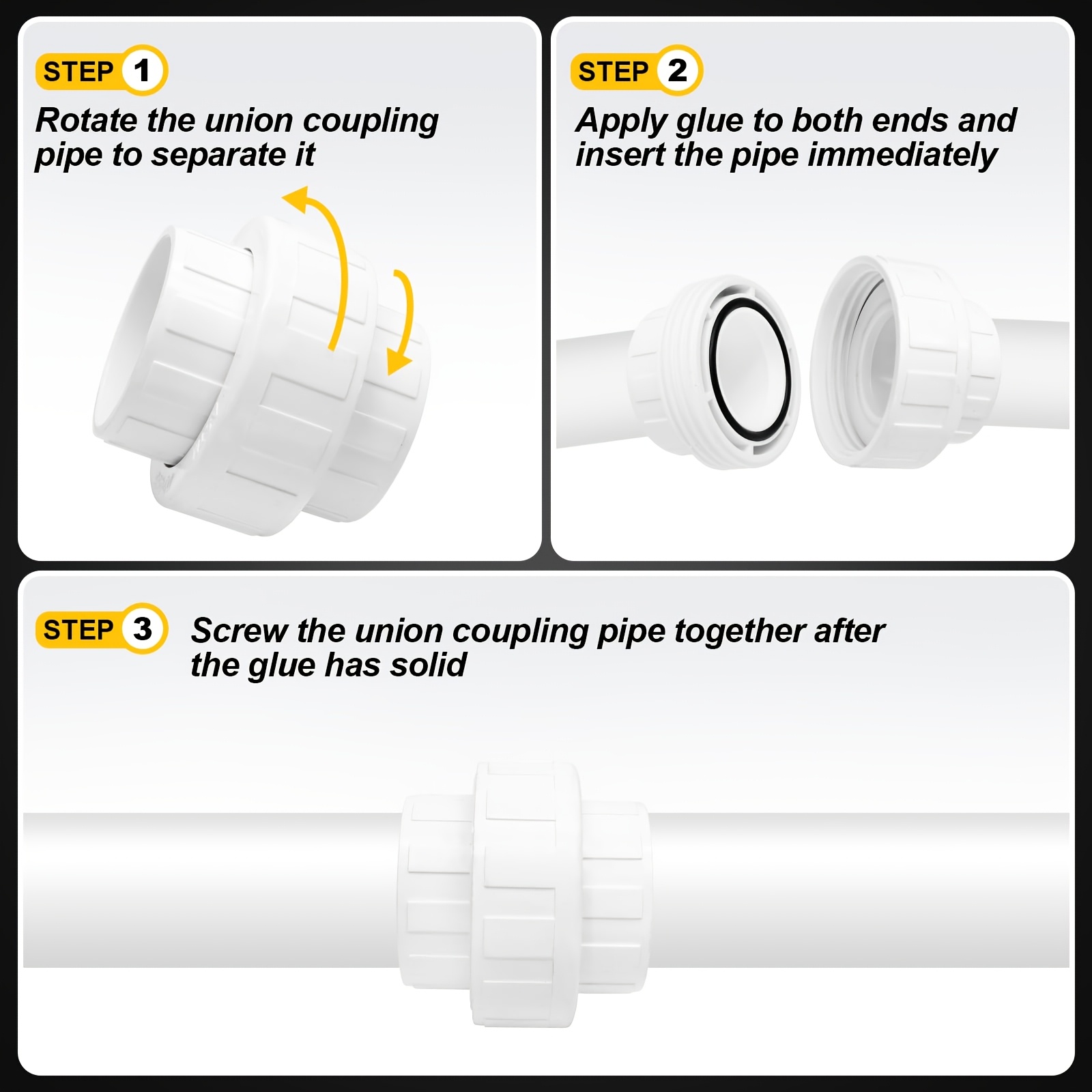 pvc pipe connectors sold on Temu United States
