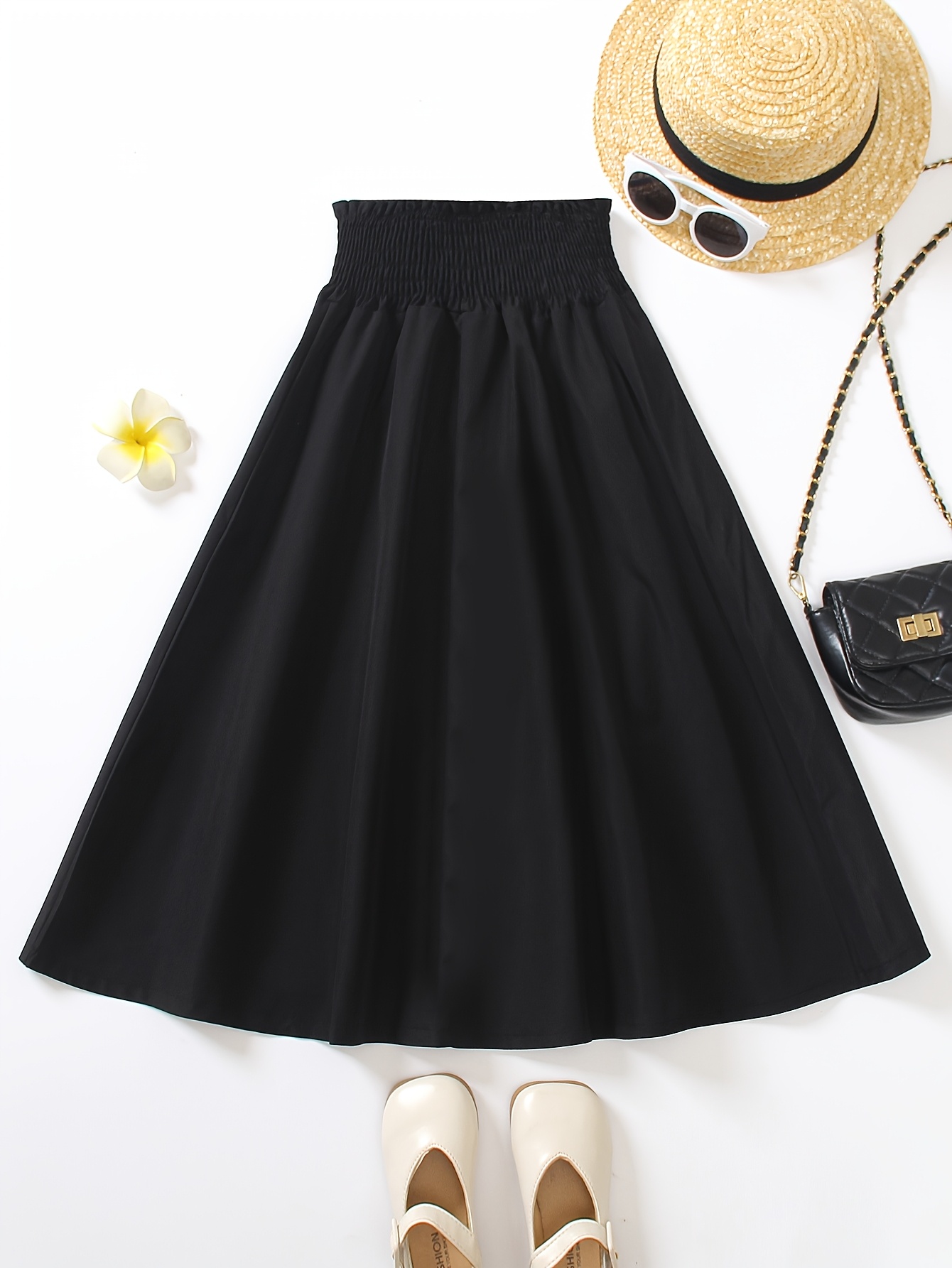 girls fashion bow tie button half length skirt for parties and casual wear versatile   gift