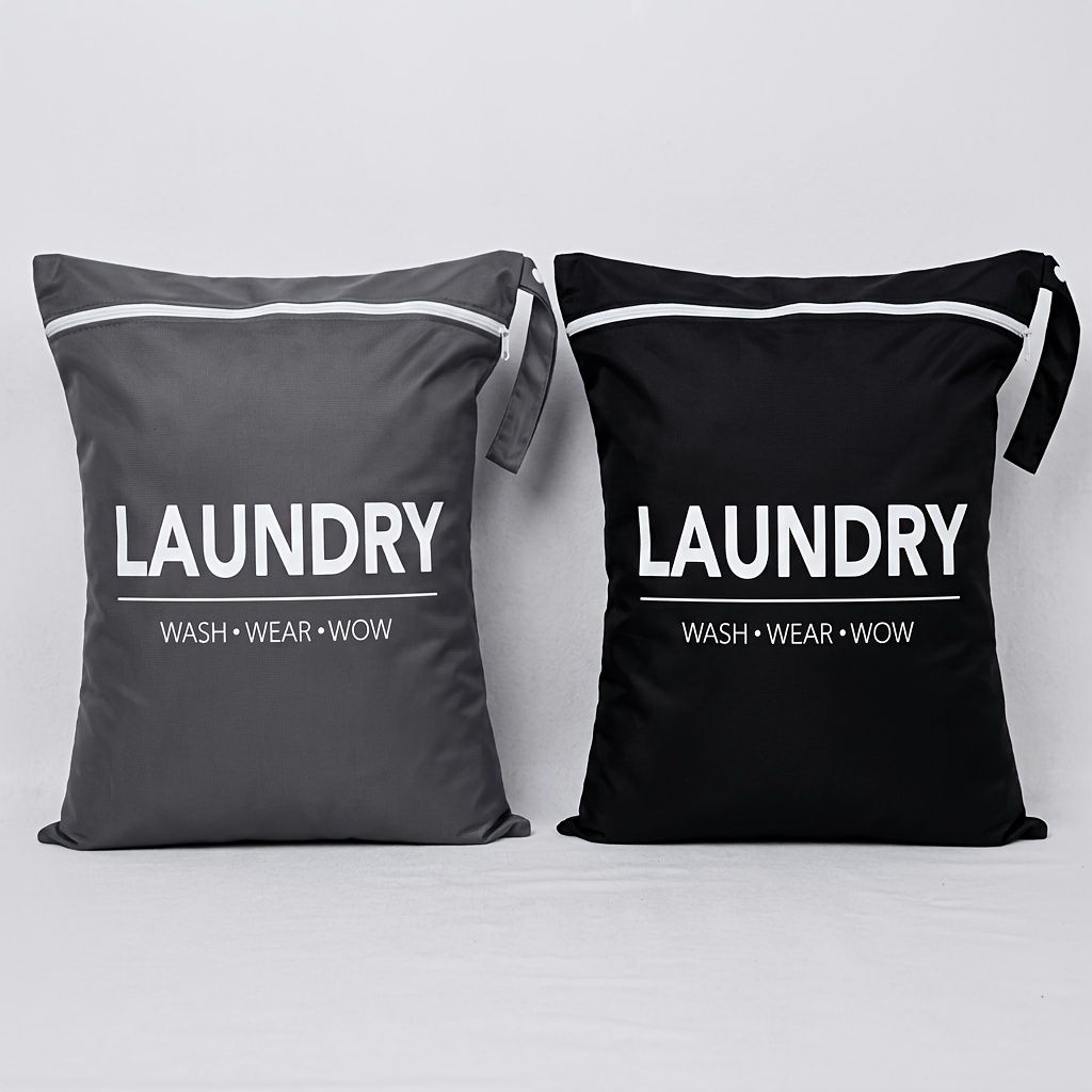 TEMU 2pcs Portable Travel Organizer Bags, Wet Dry Pouch For Diapers, Swimsuits And Gym Clothes, Multifunctional Storage Bag, Laundry Bags