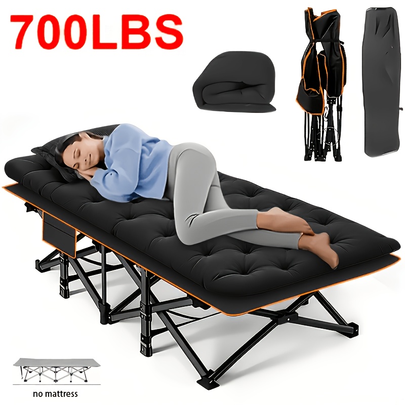 Portable Folding Bed for Adults – Heavy Duty Foldable Camping Cot with 700/600/500 LBS Capacity, Guest Bed for Outdoor Trips, Yard, Camping & Home Use — Zaynora Luxury Marketplace
