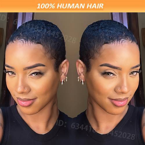 women brazilian human hair wig suitable for 4 inch bangs glueless short layered wig 150 density body straight hair for parties daily wear no maintenance