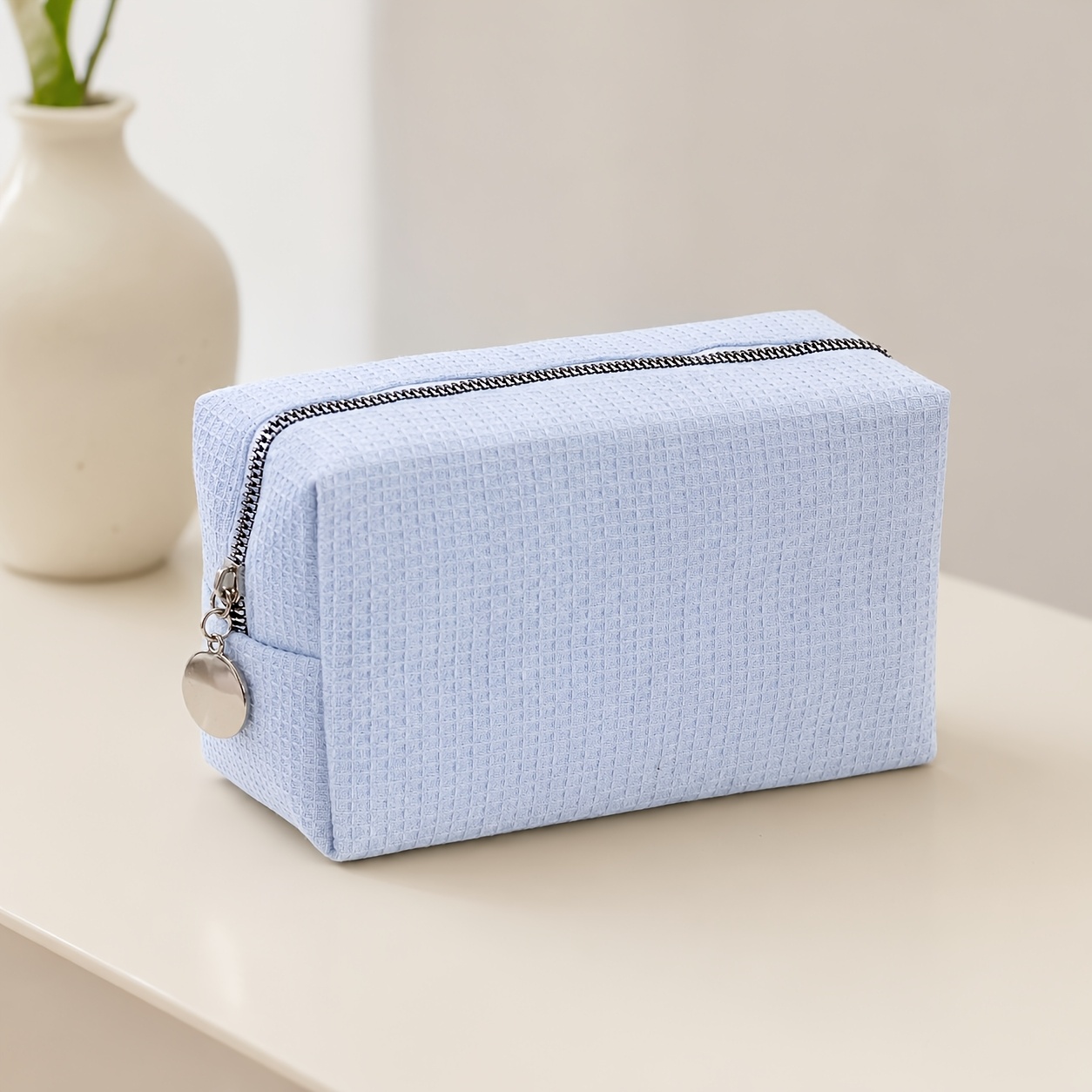 TEMU Personalized Embroidered Name/initials Cosmetic Bag - Monogrammed Toiletry Pouch Suitable For Bridesmaids, Bachelorette Gift, Travel Organizer