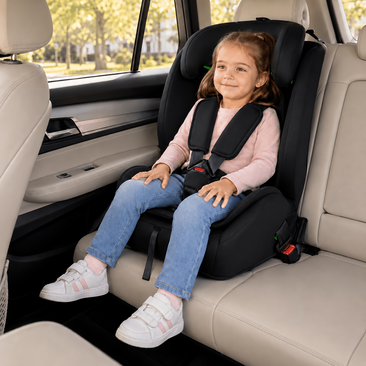 silla de seguridad para coche r129 para niños, silla de coche para niños pequeños de 76-150 cm, asiento elevador ajustable de 9-36 kg con instalación de cinturón de seguridad del vehículo, silla de coche para bebés de   a 12 años