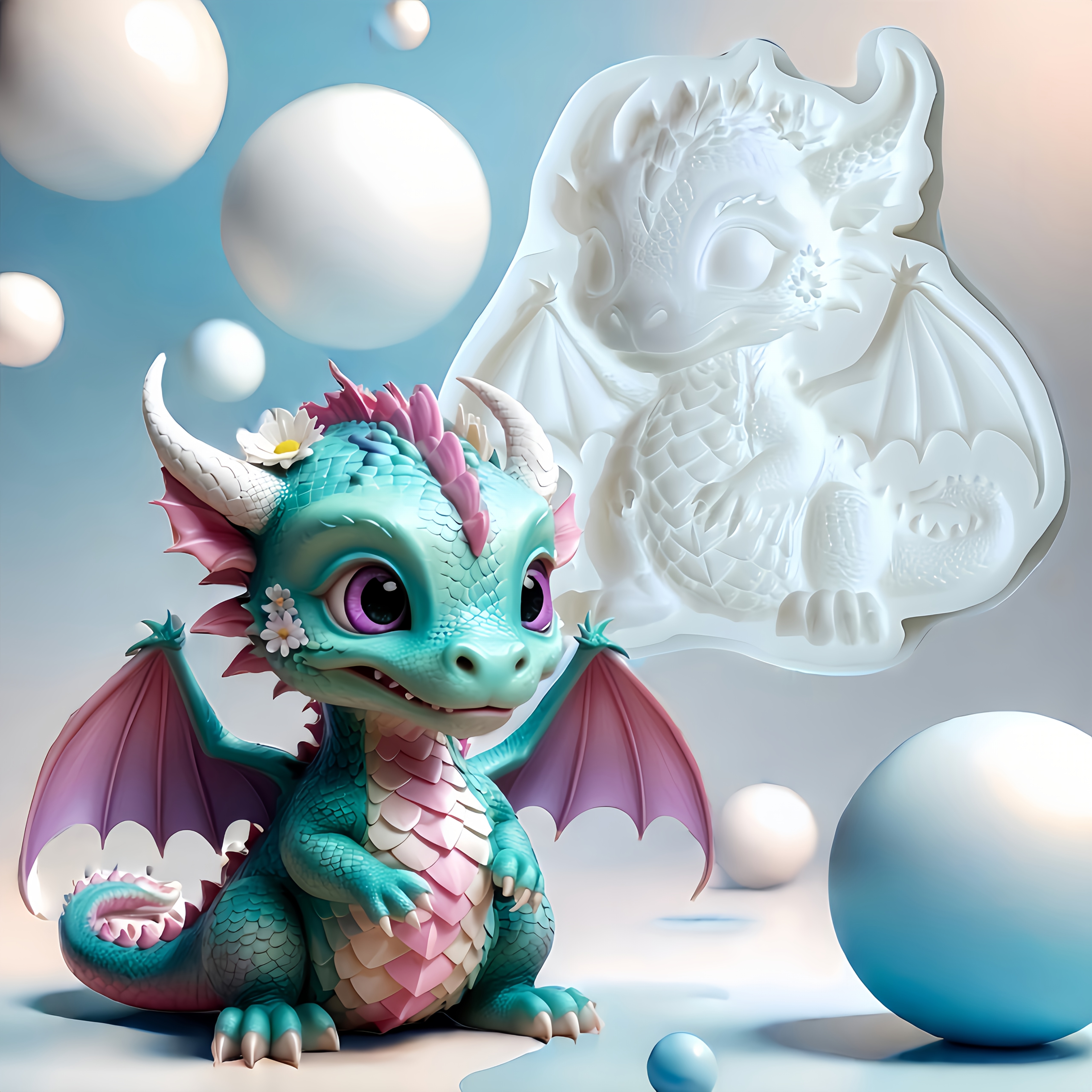 

-inspired Cartoon Dragon Silicone Mold For Cake Decorating - Fondant, Chocolate & Candy Mold - , Kitchen Baking Accessory For Halloween,