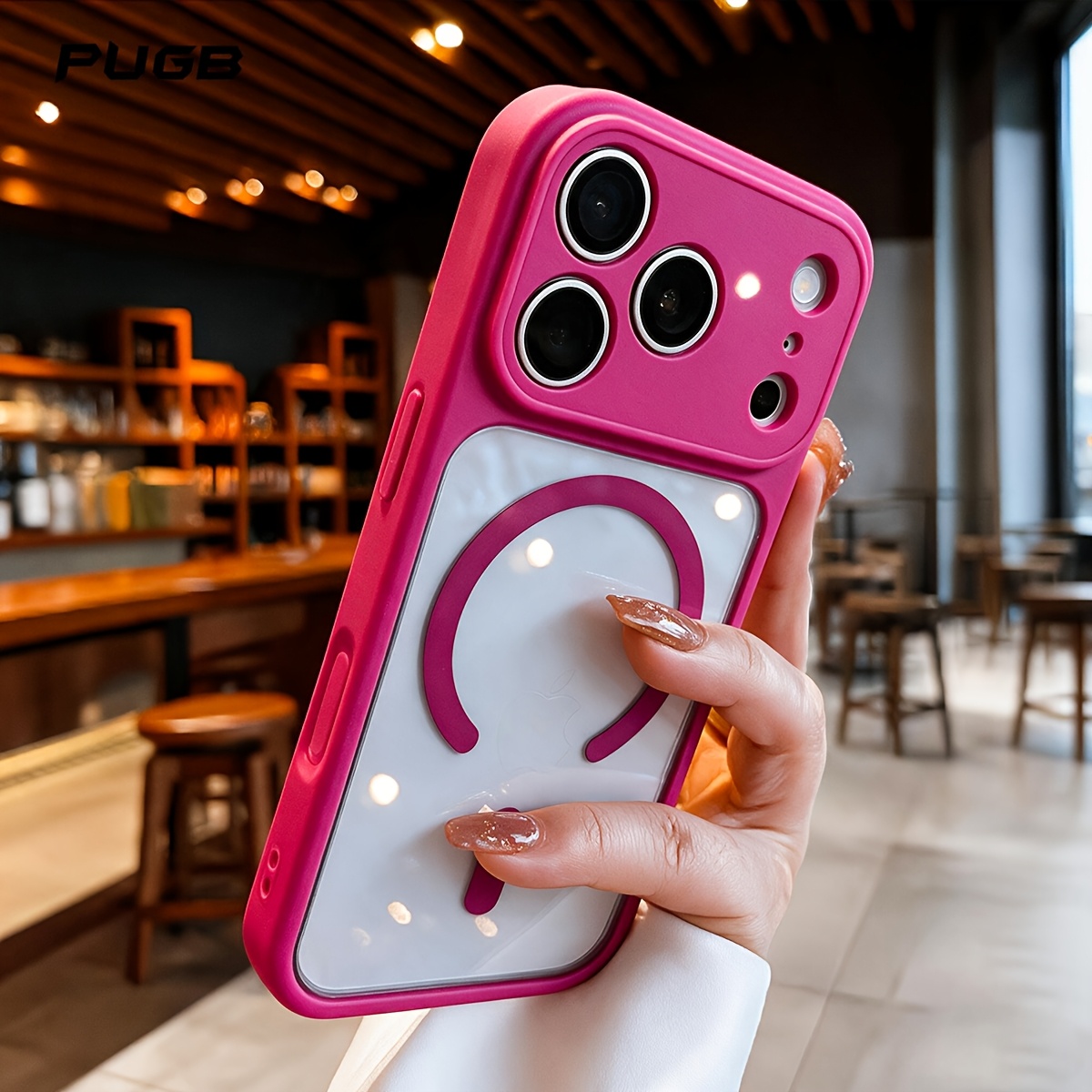 TEMU Phone Case: Luxury New Dopamine Large Window Magnetic Wireless Charging Phone Case Compatible With Iphone 17 Pro 17 Pro Max 17 16 15 14 13 Pro