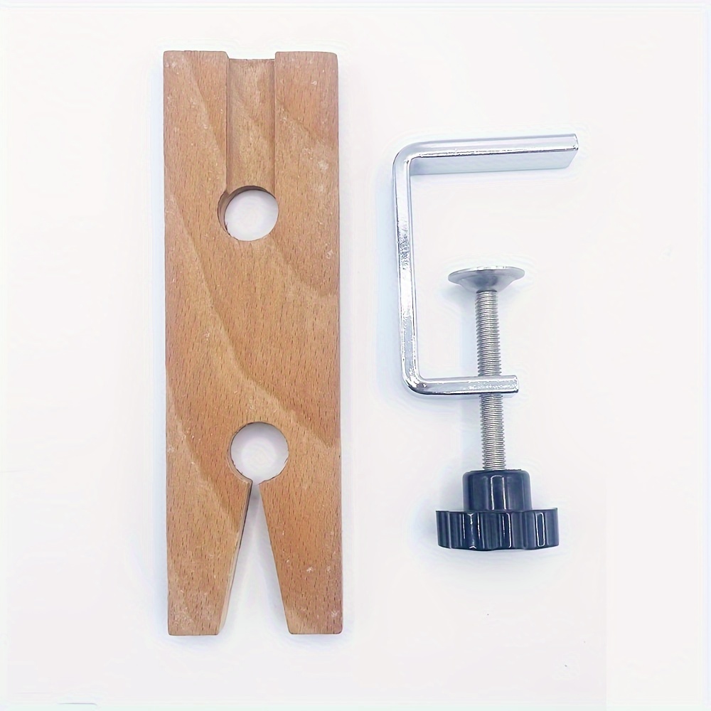 Image of 1pc Clip Type Table Wood Fixed Clip Jewelry Countertop Clip Holding Iron Clip Golden Stamping Mold Wooden Table Plug Golden Tool, , Table Clamp