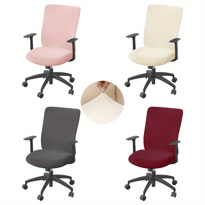 

Ergonomic Office Chair Cover - Classic Style, Machine Washable, Milk Silk Fabric, 250-300g, Tighten With Elastic Bands, No Print, Suitable For Swivel Chairs