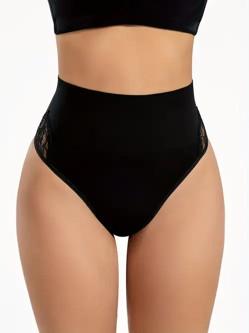 High-Waist Lace Stitching Body Sculpting Panties High-Waist Lace Stitching Body Sculpting Panties