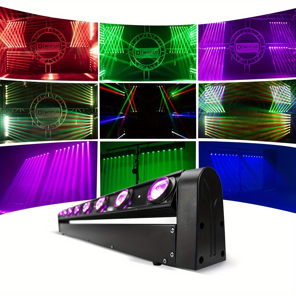 

Led 8x12w Beam Bar Moving Head Light 9/38 Channels Dmx Hot Wheel Infinite Rotating Rgbw 4in1 Running Effect For Party Stage