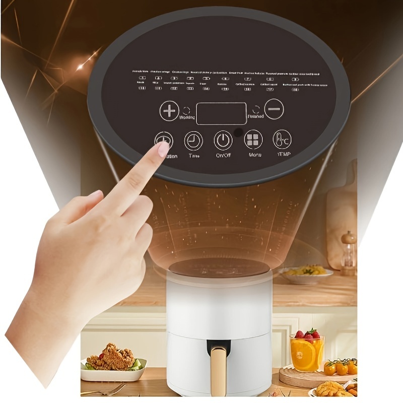 

American Style Air Fryer, 6l Oil-free Touch Screen Air Fryer Oven, 1 Click Operation With Built-in Safety Device For Hot Air Fryer, Multifunctional White Digital Air Fryer, Baking