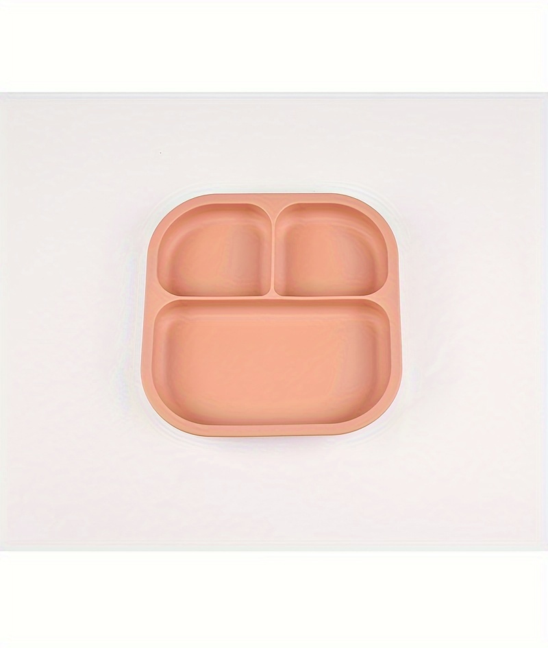 bpa free silicone square food tray for babies 4 compartments suitable   0 3 with non   details 3