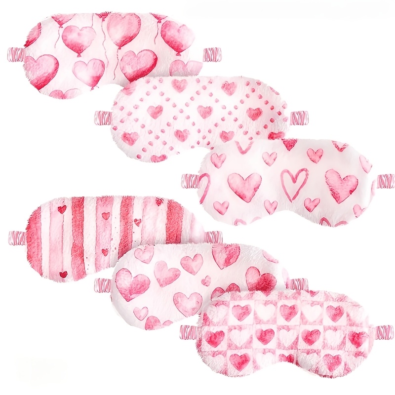 TEMU Ensemble de masque de sommeil en peluche 6/3/2/1 pièce, masque de sommeil en peluche, cache-yeux de voyage doux et confortable pour , cadeau de